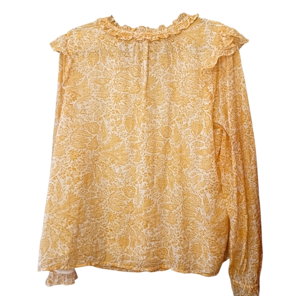 J.Crew Floral Blouse with Ruffle Detail- Size XL- EUC $98 Retail - Picture 5 of 11